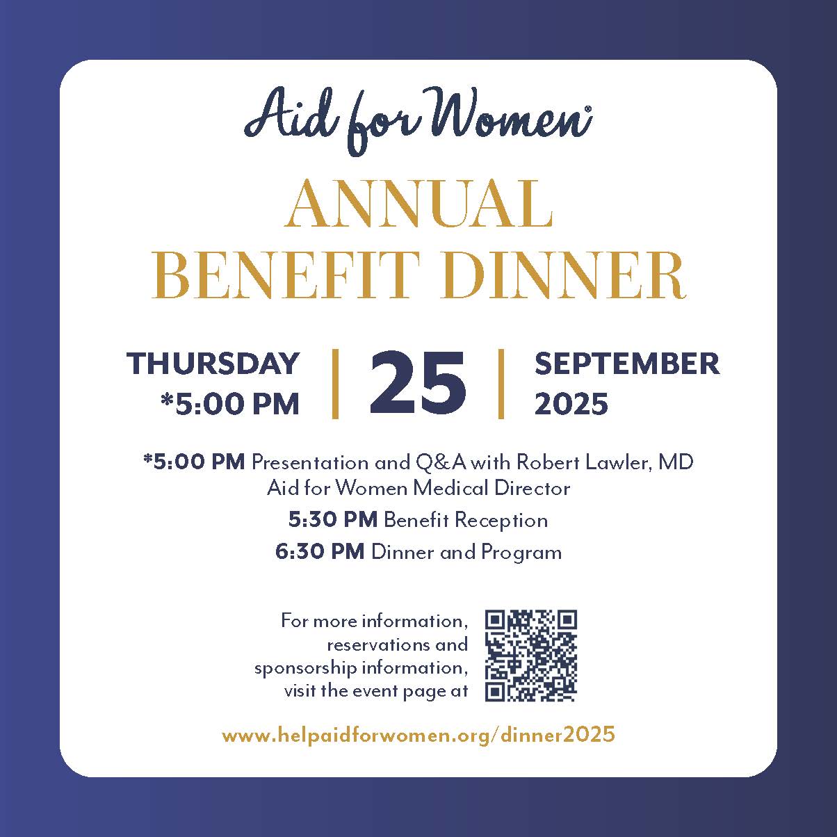 Featured image for “Registration is LIVE for the 2025 Annual Benefit Dinner on September 25”